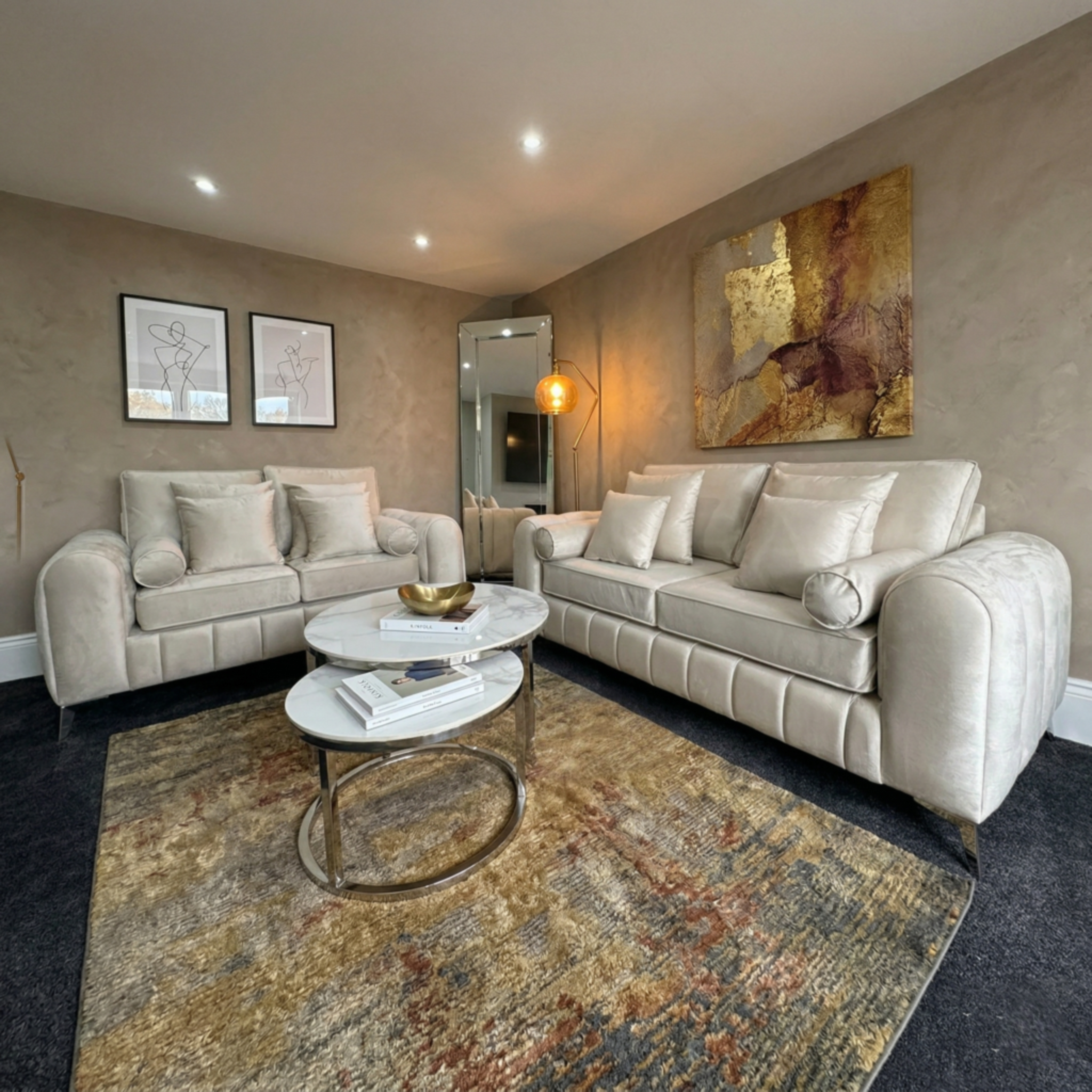 Cloud Haven Velvet Sofa