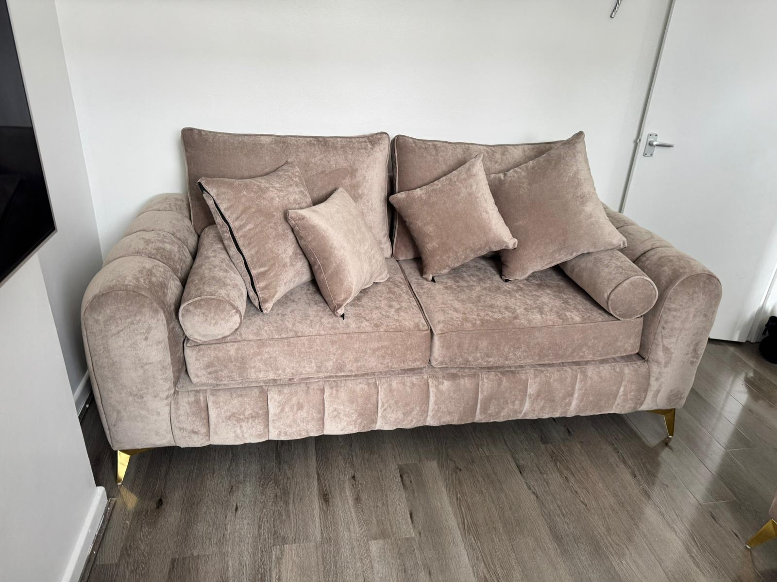 Cloud Haven Velvet Sofa