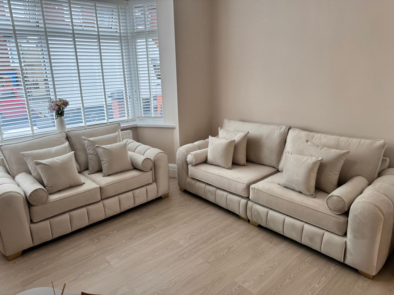 Cloud Haven Velvet Sofa