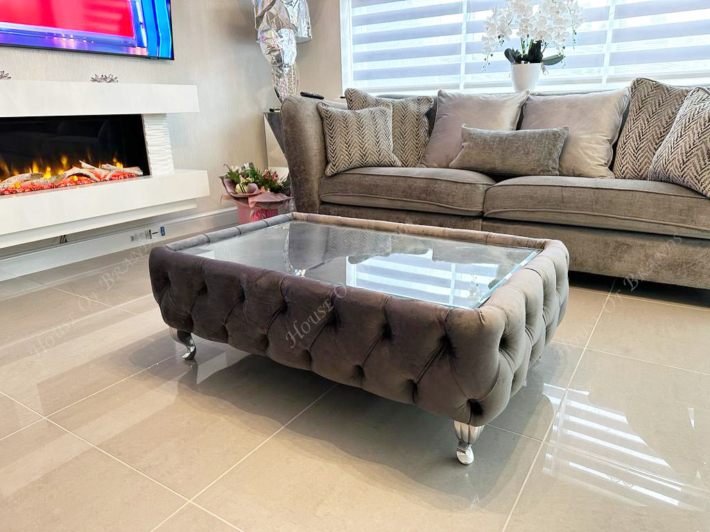 Upholstered Rectangular Coffee Table