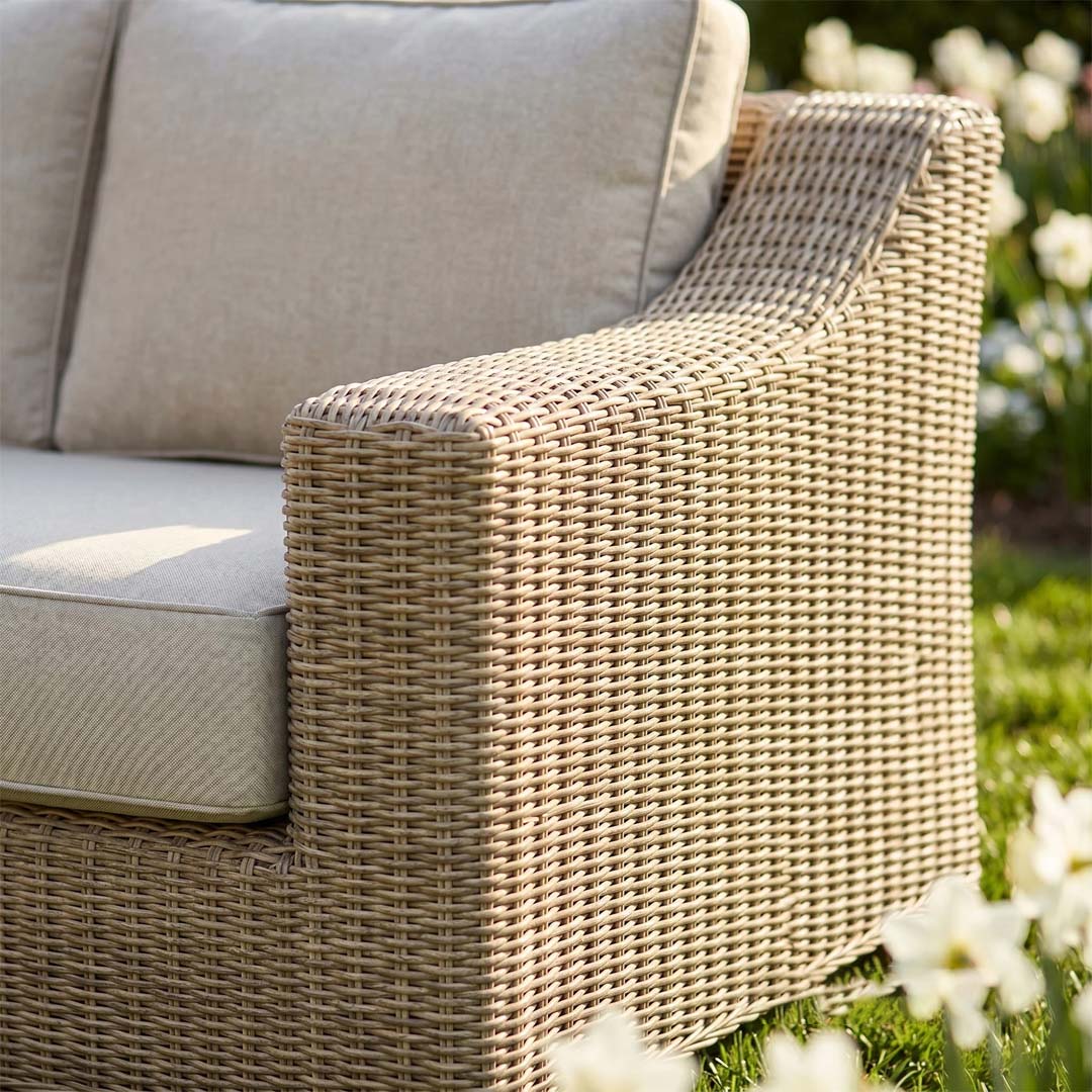 Cove 3 Seater Rattan Garden Sofa with Cushions