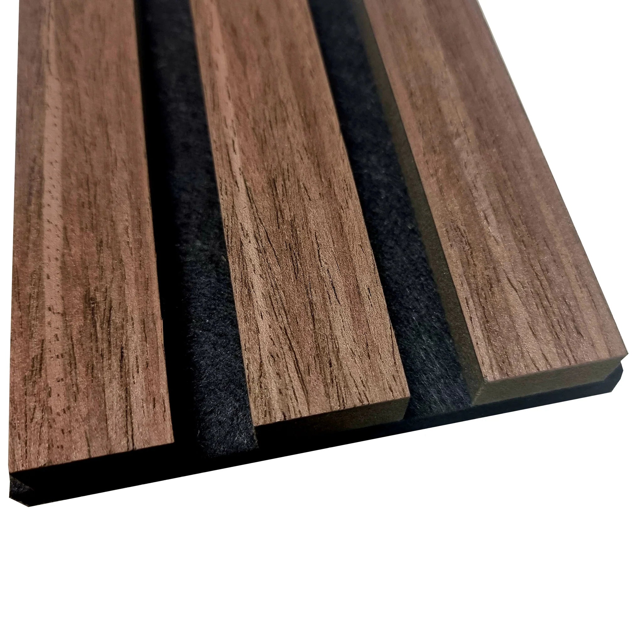 Dark Oak Real Wood Acoustic Slatted Wall Panels