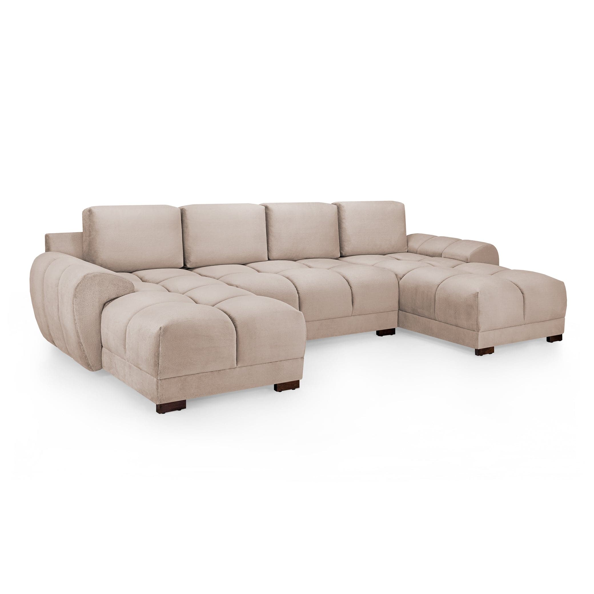 Devoke U Shape Corner Sofa in Cream