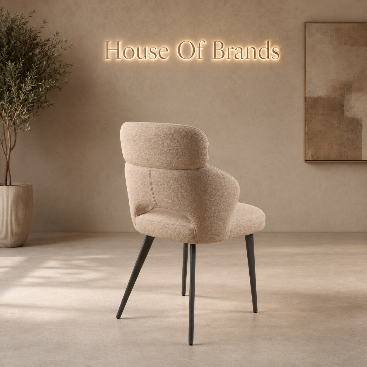 Domus Taupe Fabric Dining Chair