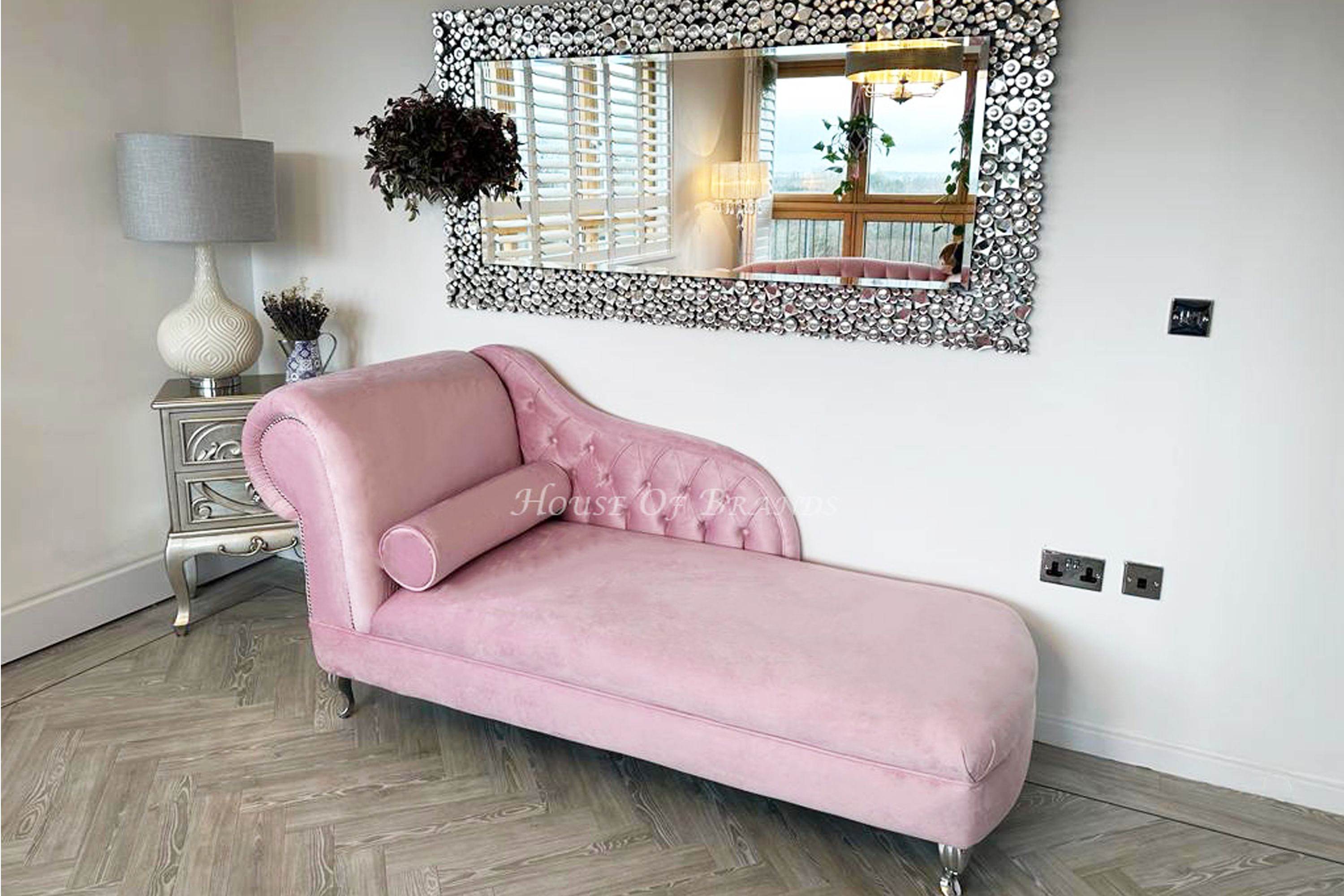 Fleur Velvet Bespoke Chaise lounge