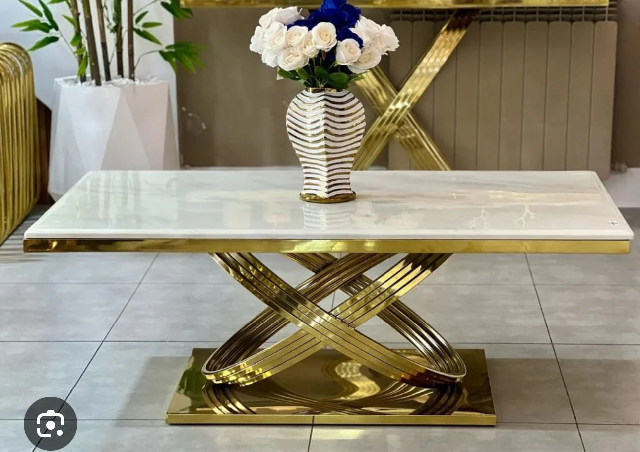 Elina Marble Gold Coffee Table