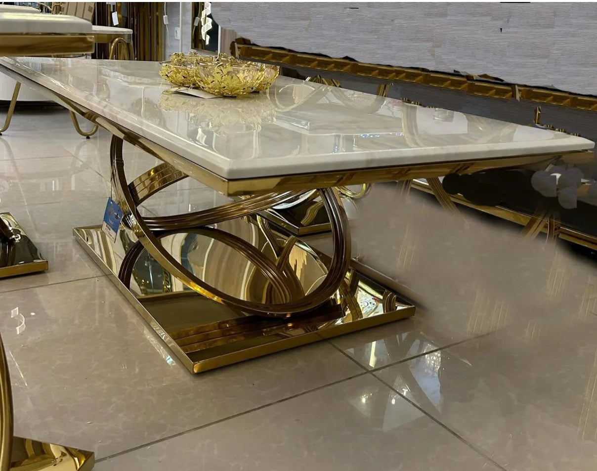 Elina Marble Gold Coffee Table