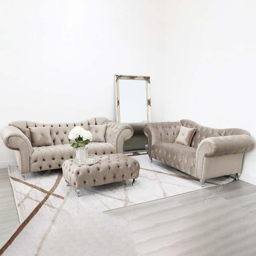 Estelle Velvet Sofa