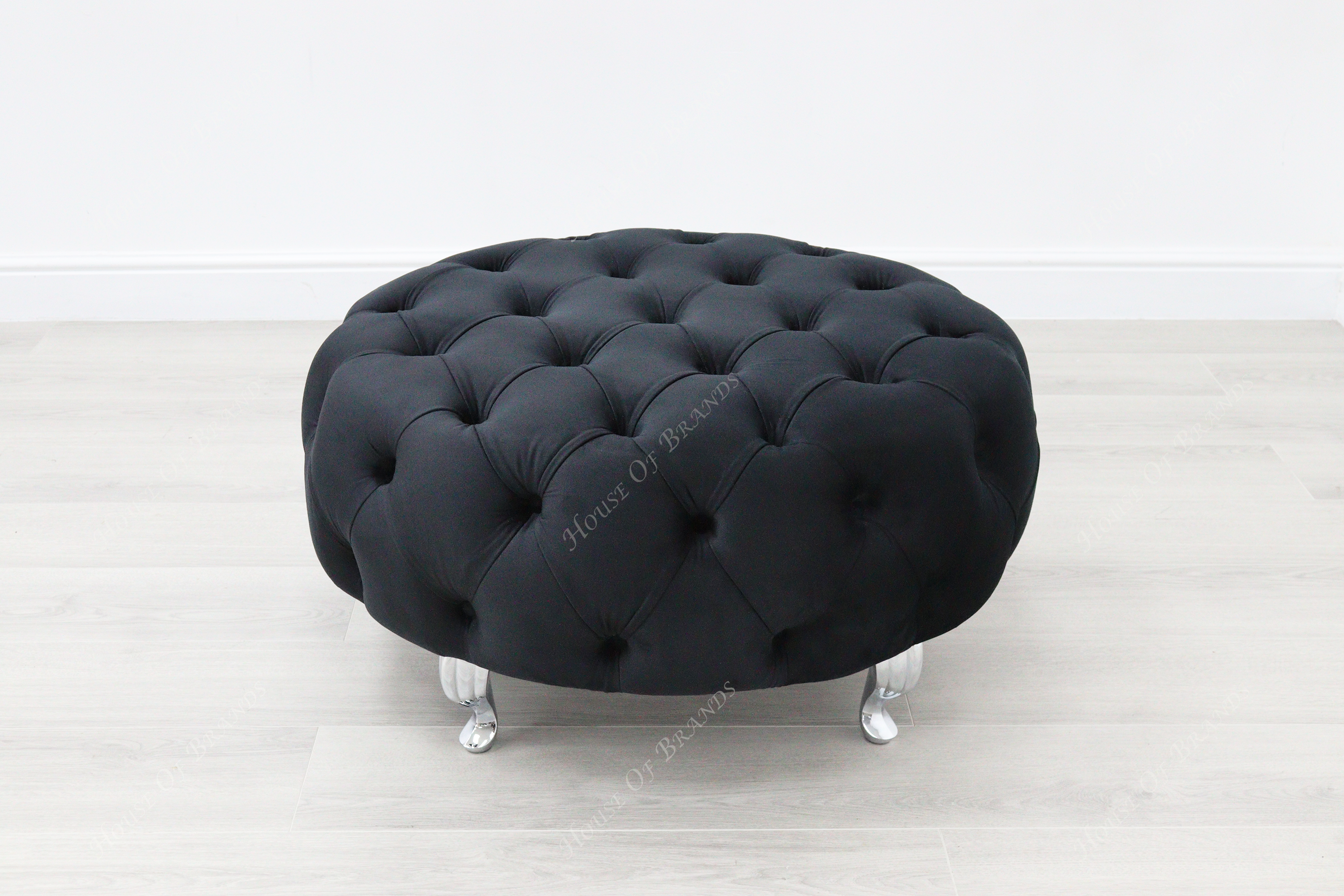 Upholstered Round  Footstool