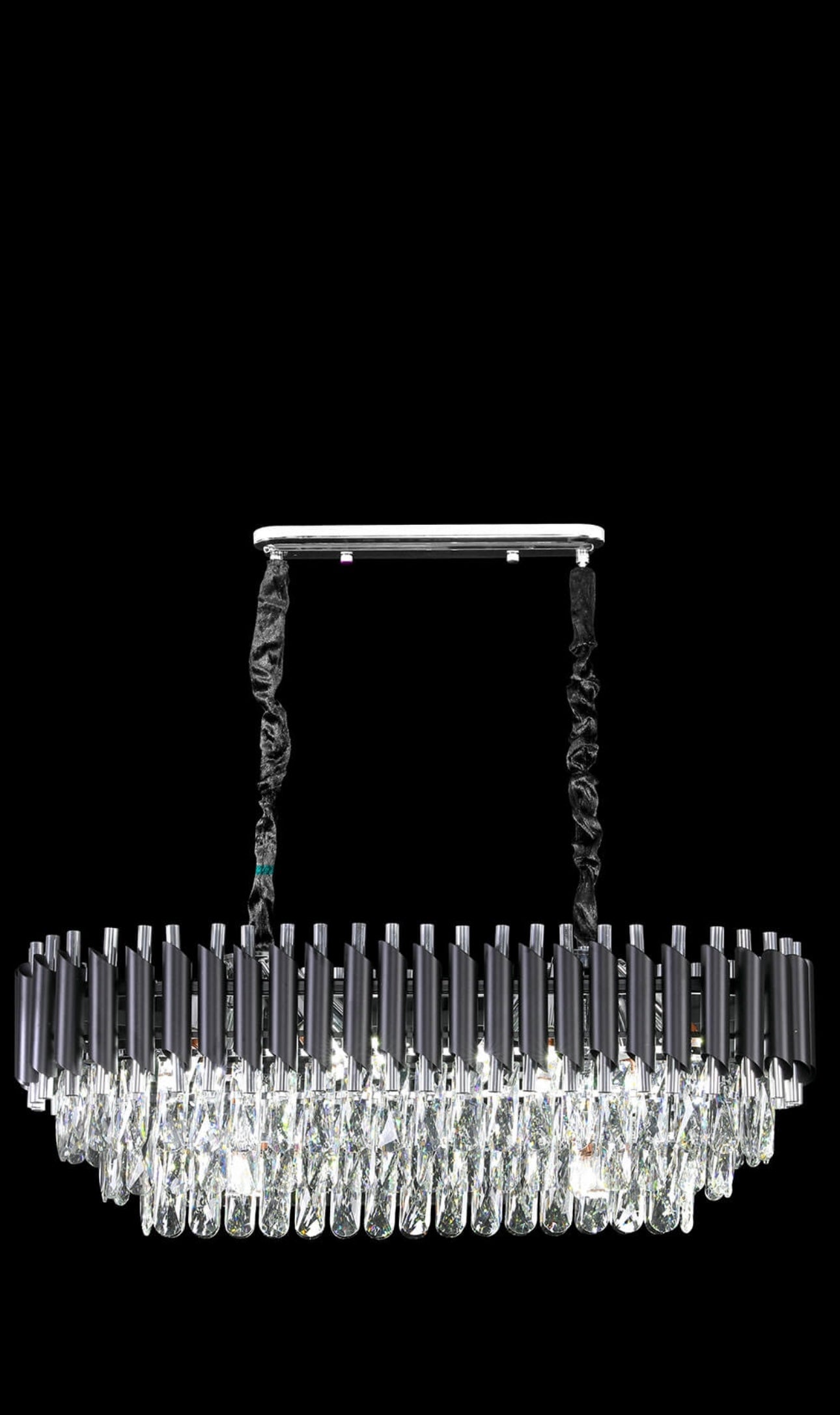 Silver Crystal Chandelier
