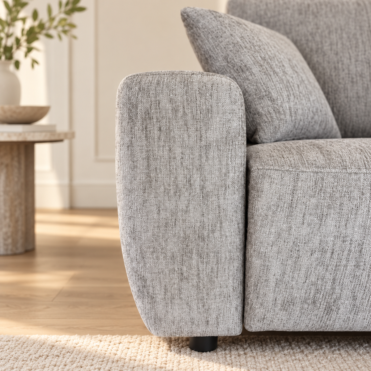 Denver Grey Electric Recliner Right Hand