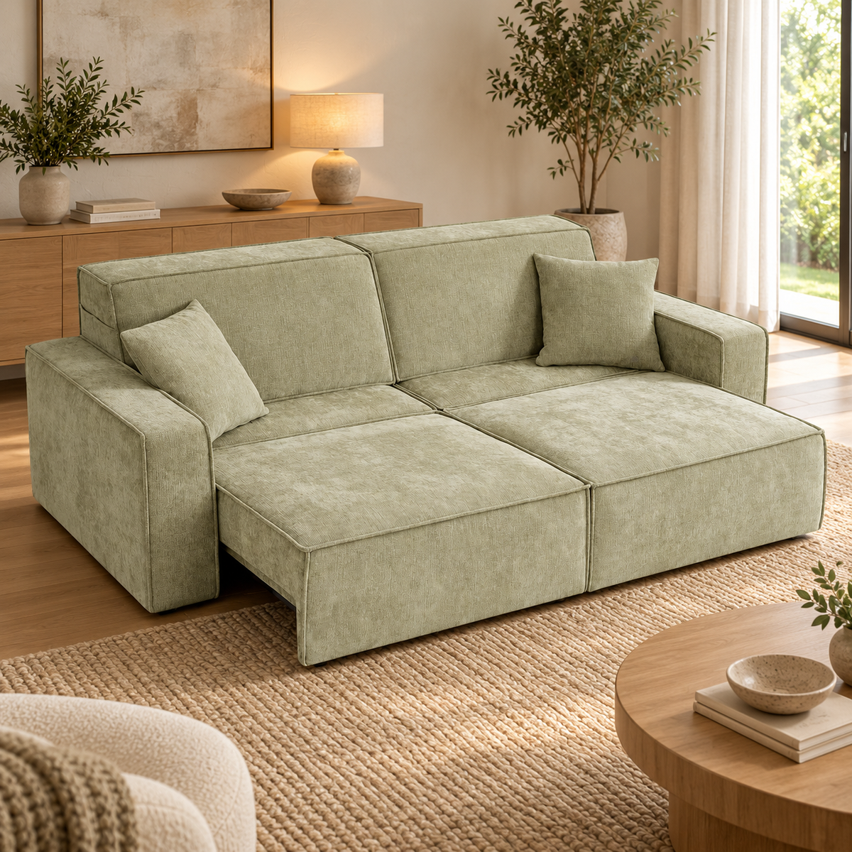 Houston Green Electric Sofa Bed