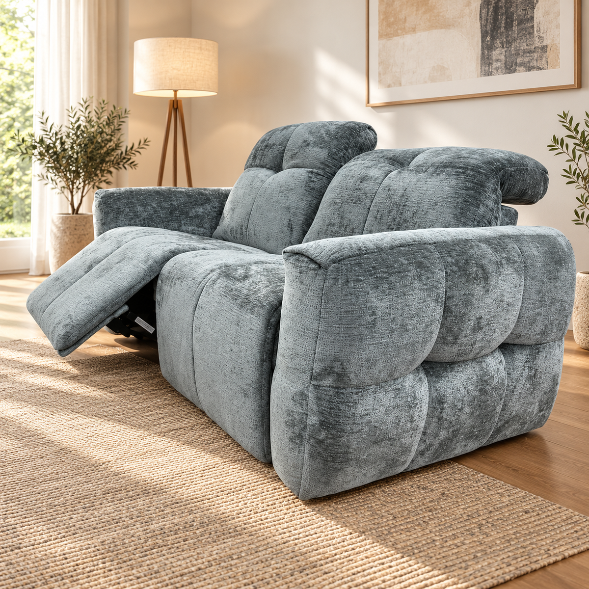 Faringdon Grey Electric Recliner Sofa Set