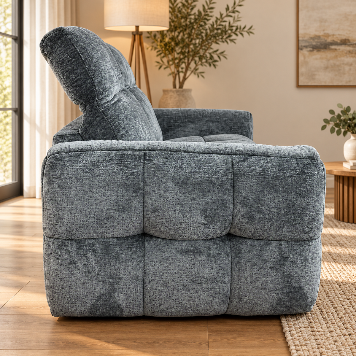 Faringdon Grey Electric Recliner Sofa Set