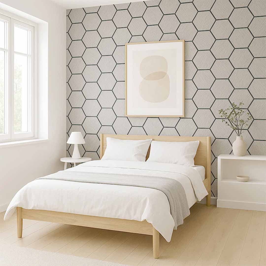 Hexagon Acoustic Wall Panels – Pack of 4 (70cm x 60cm) – Range of Colours