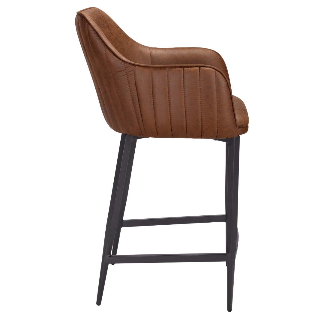 Huxley Vintage Tan PU Bar Stool