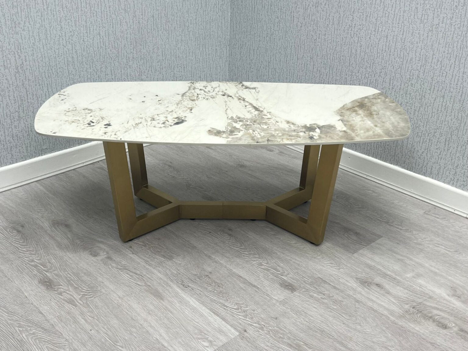 Sorrento Cream Oval Ceramic Coffee Table
