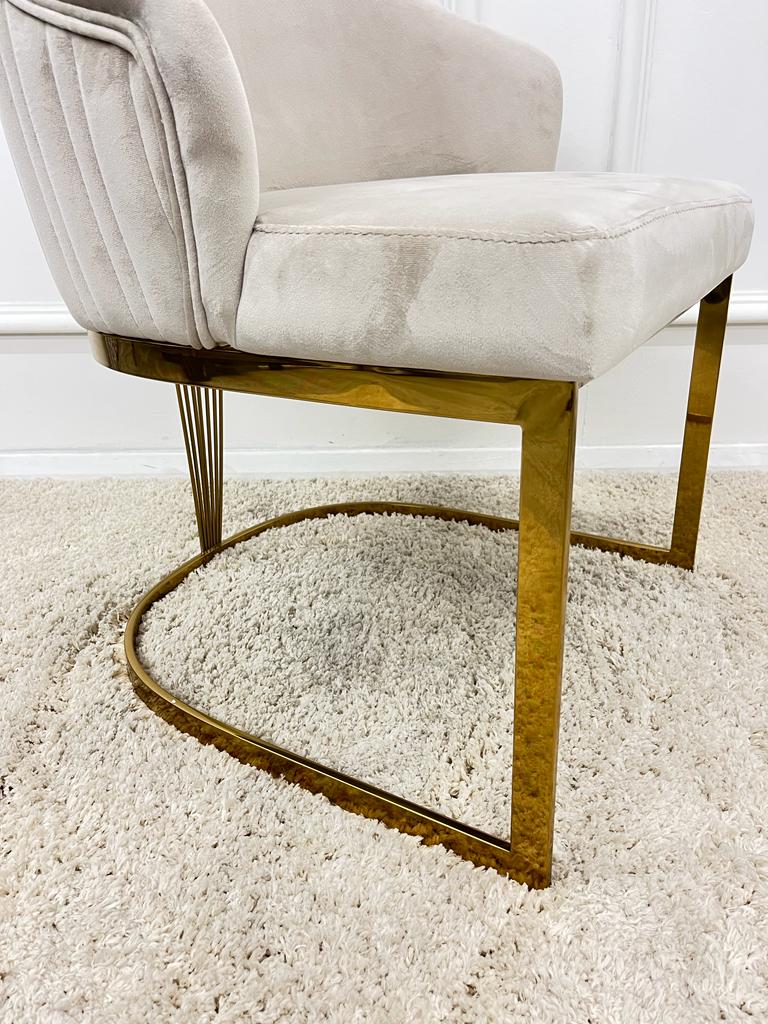 Chelmsford Velvet Gold Frame Chair