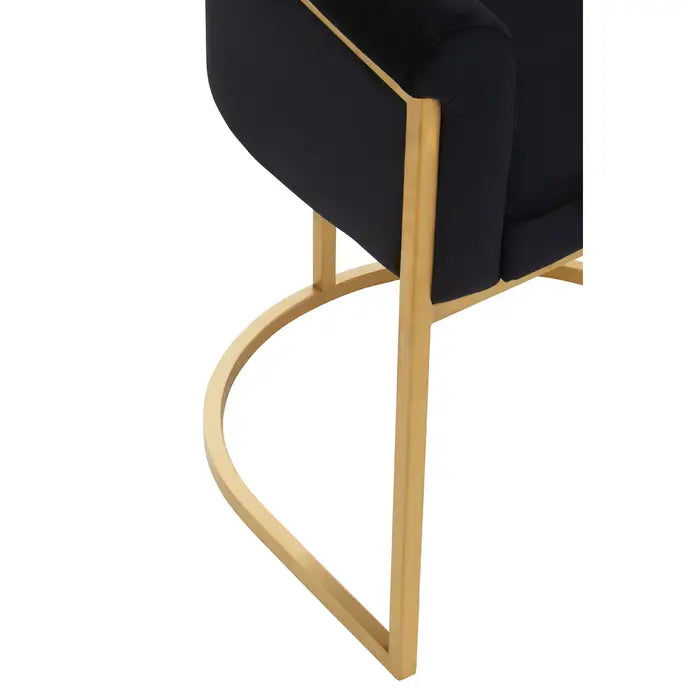Vogue Black Velvet Dining Chair