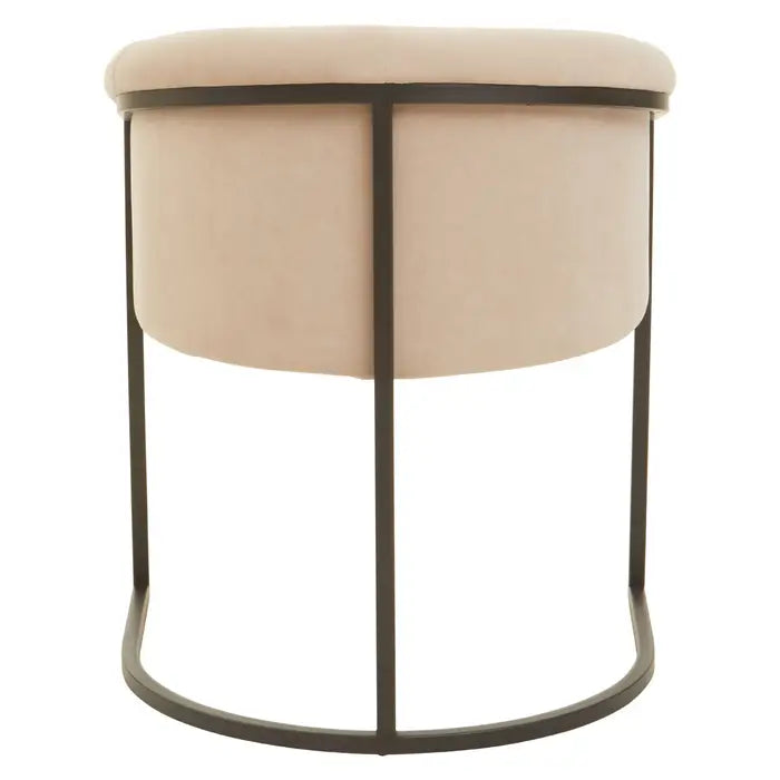 Vogue Mink Velvet and Matte Black Chair