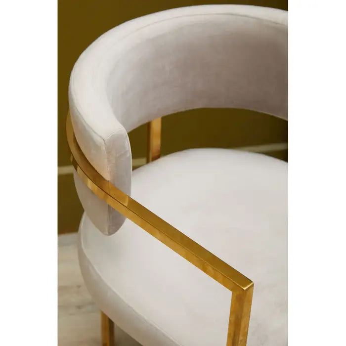 Azalea Mink Velvet Dining Chair