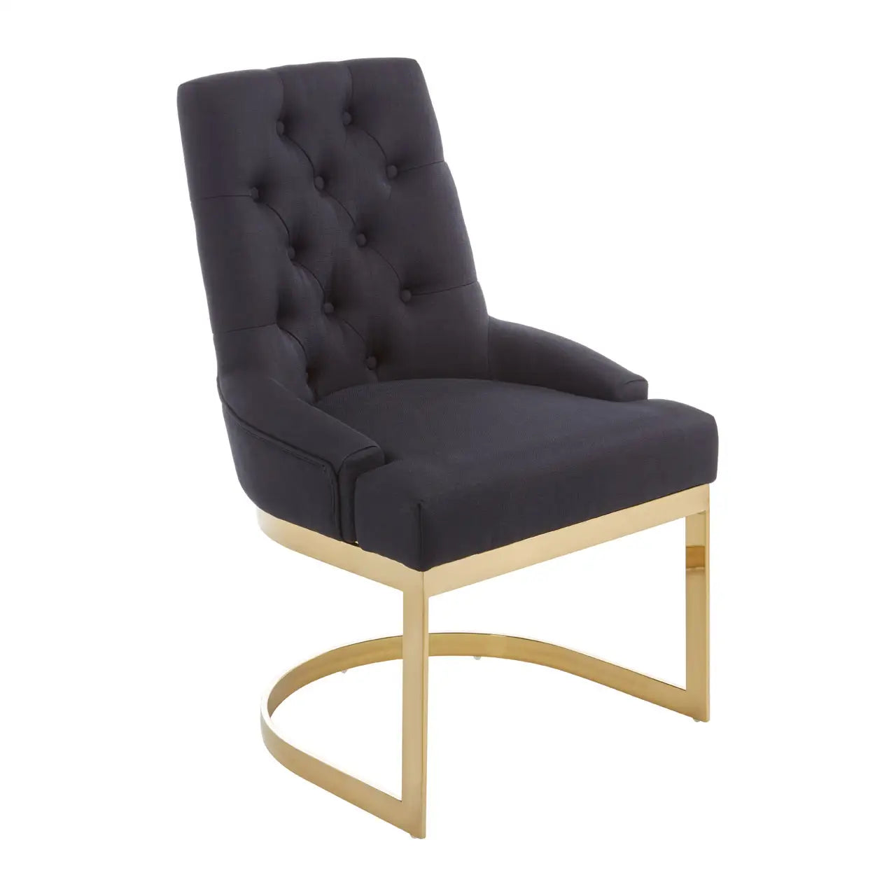 Azalea Black and Gold Dining Chair