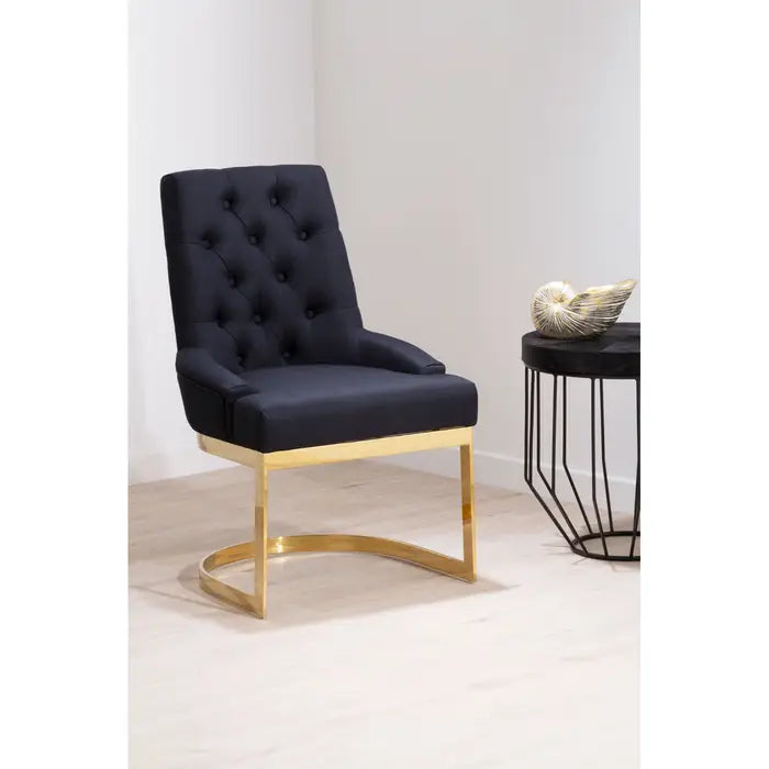 Azalea Black and Gold Dining Chair