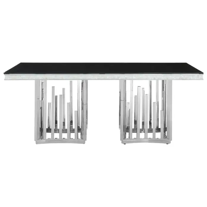 Eliza Silver Finish Dining Table