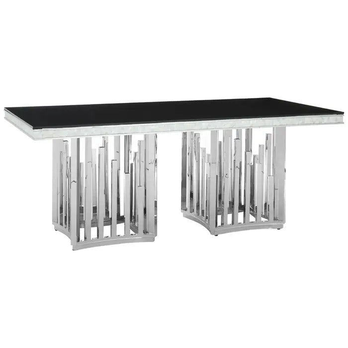 Eliza Silver Finish Dining Table