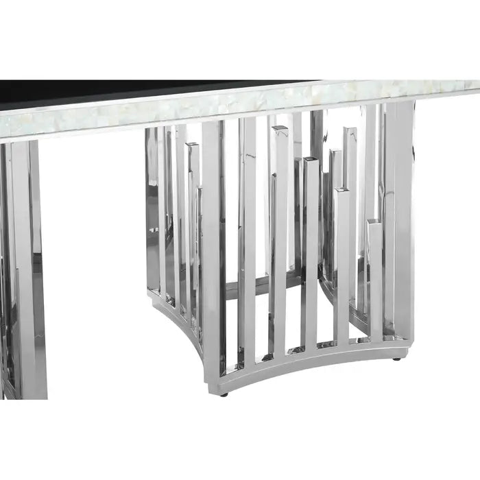 Eliza Silver Finish Dining Table