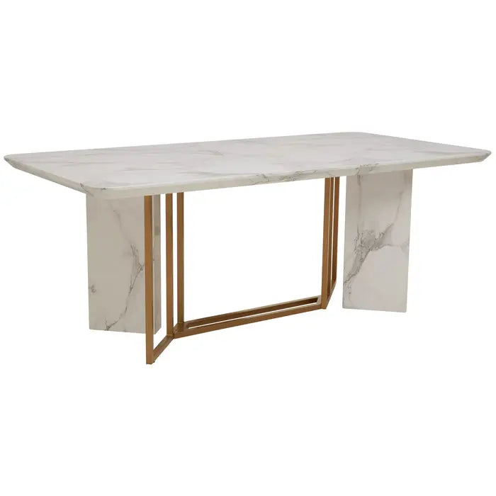 Vieste Rectangular Marble Dining Table