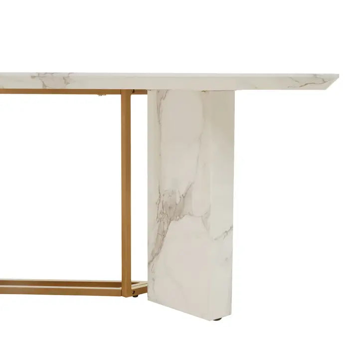 Vieste Rectangular Marble Dining Table