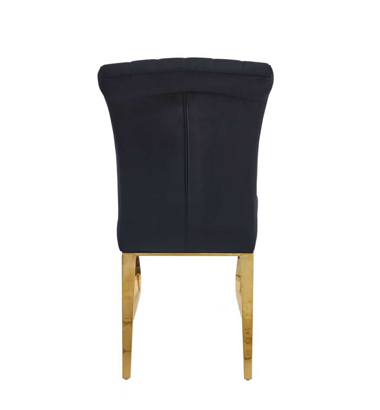 Armenia Black Velvet Dining Chair with Gold Legs – Modern Luxury Seating
