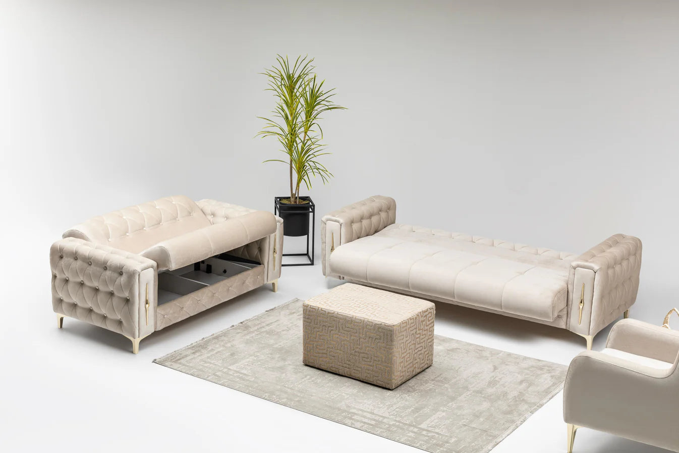 Imperial Mink Sofa Bed Set 3+2