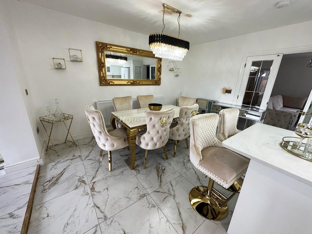 Black and Gold Crystal Chandelier