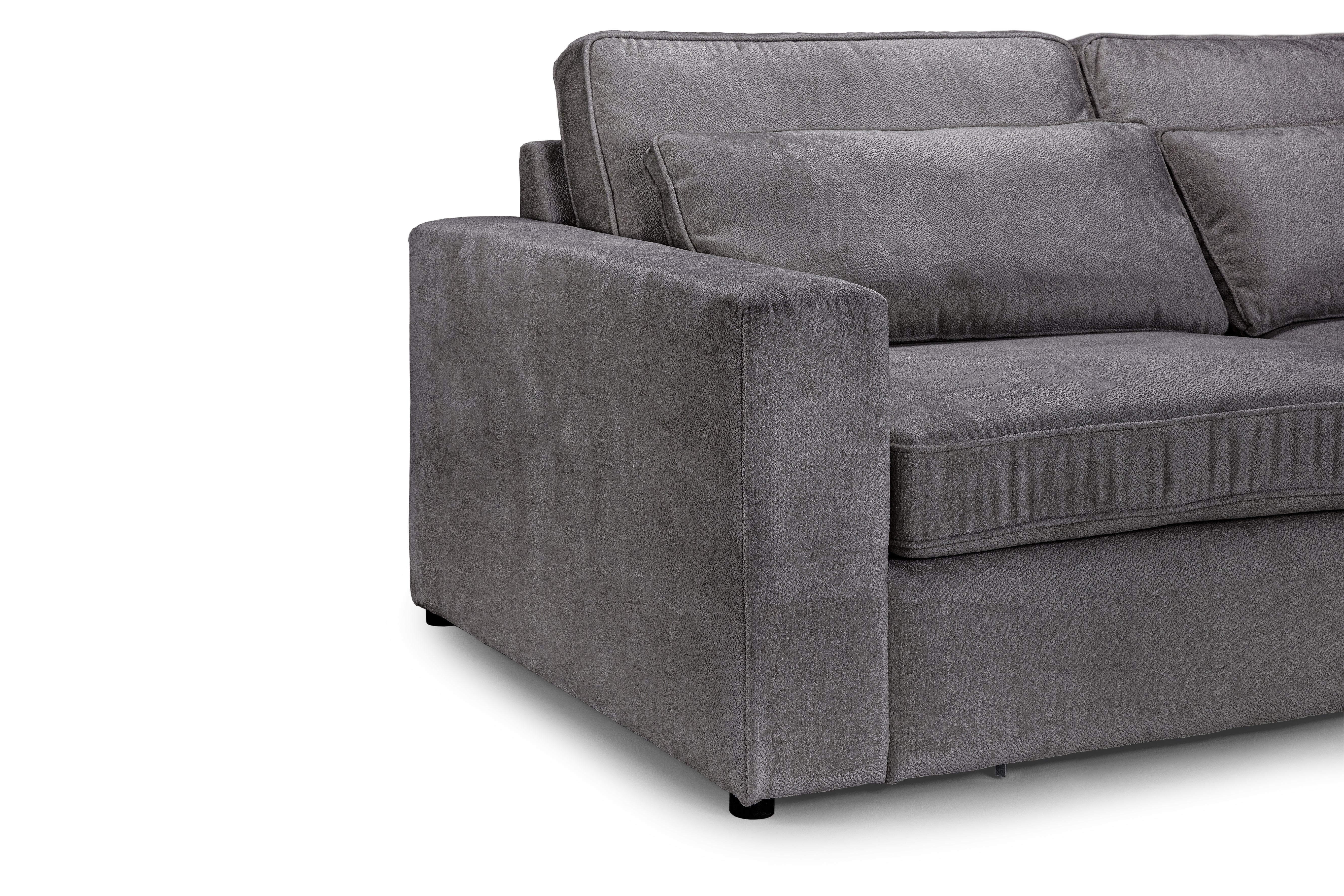 Kiana Modular Grey Large 308cm x 308cm Corner Sofa