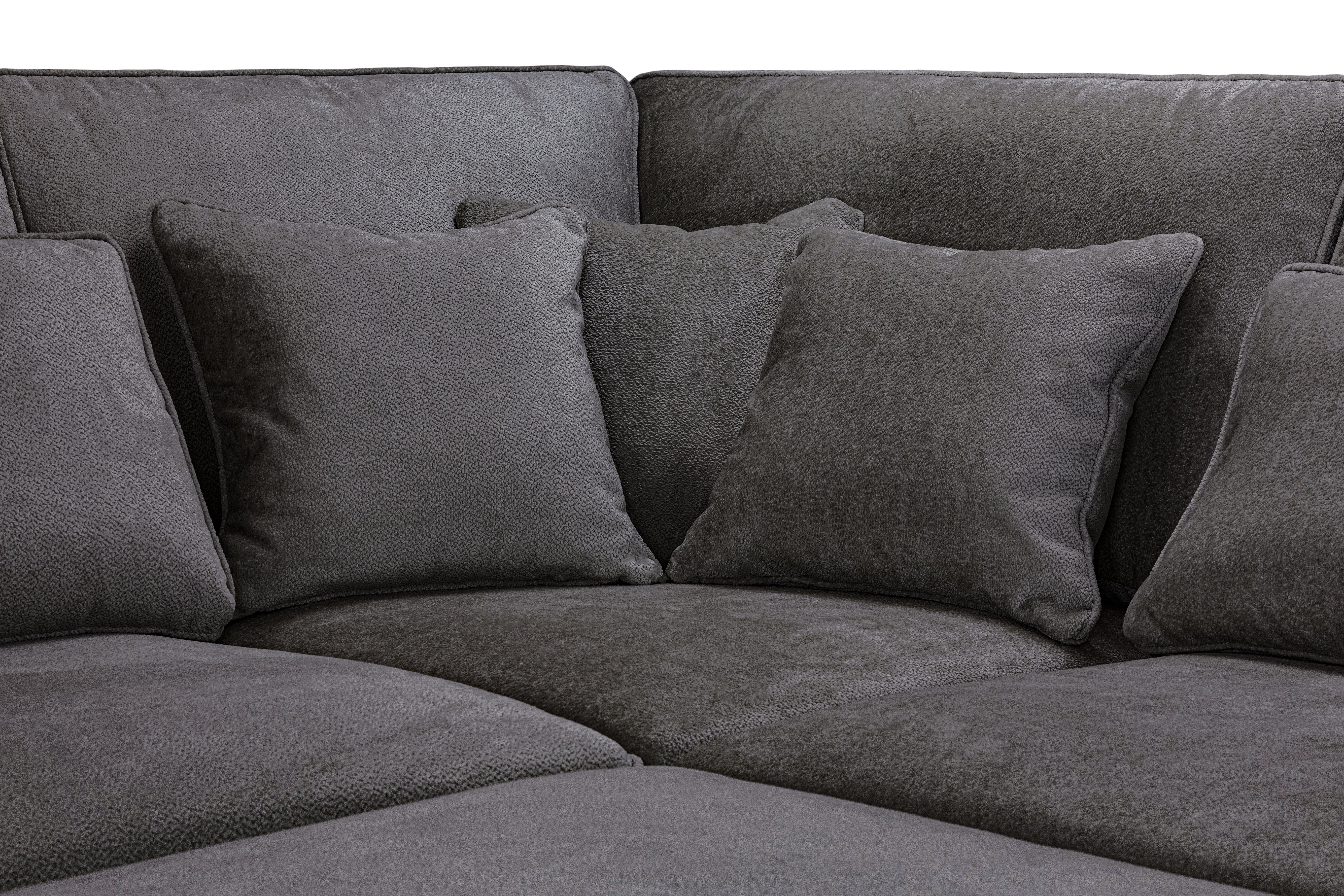 Kiana Modular Grey Large 308cm x 308cm Corner Sofa