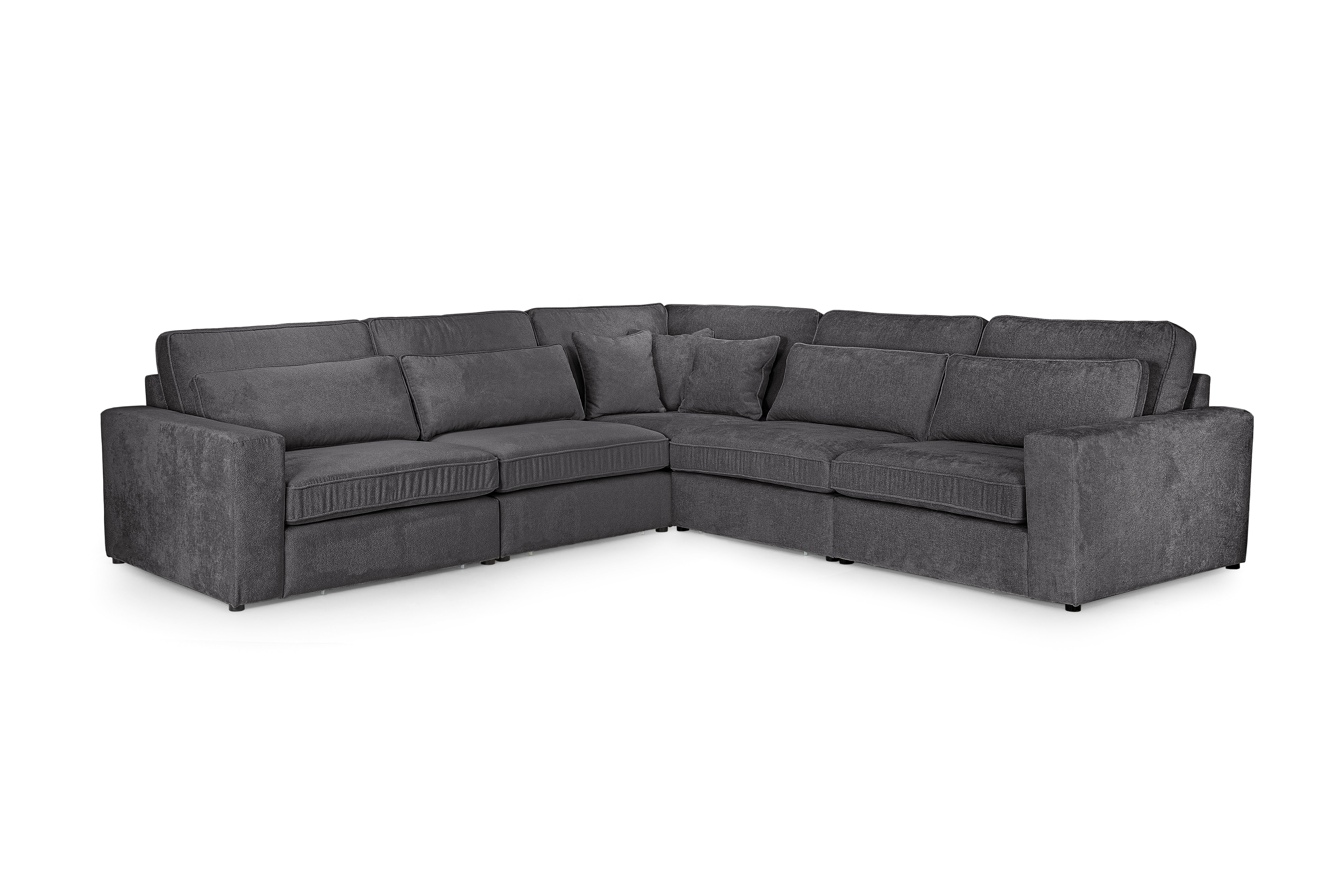 Kiana Modular Grey Large 308cm x 308cm Corner Sofa