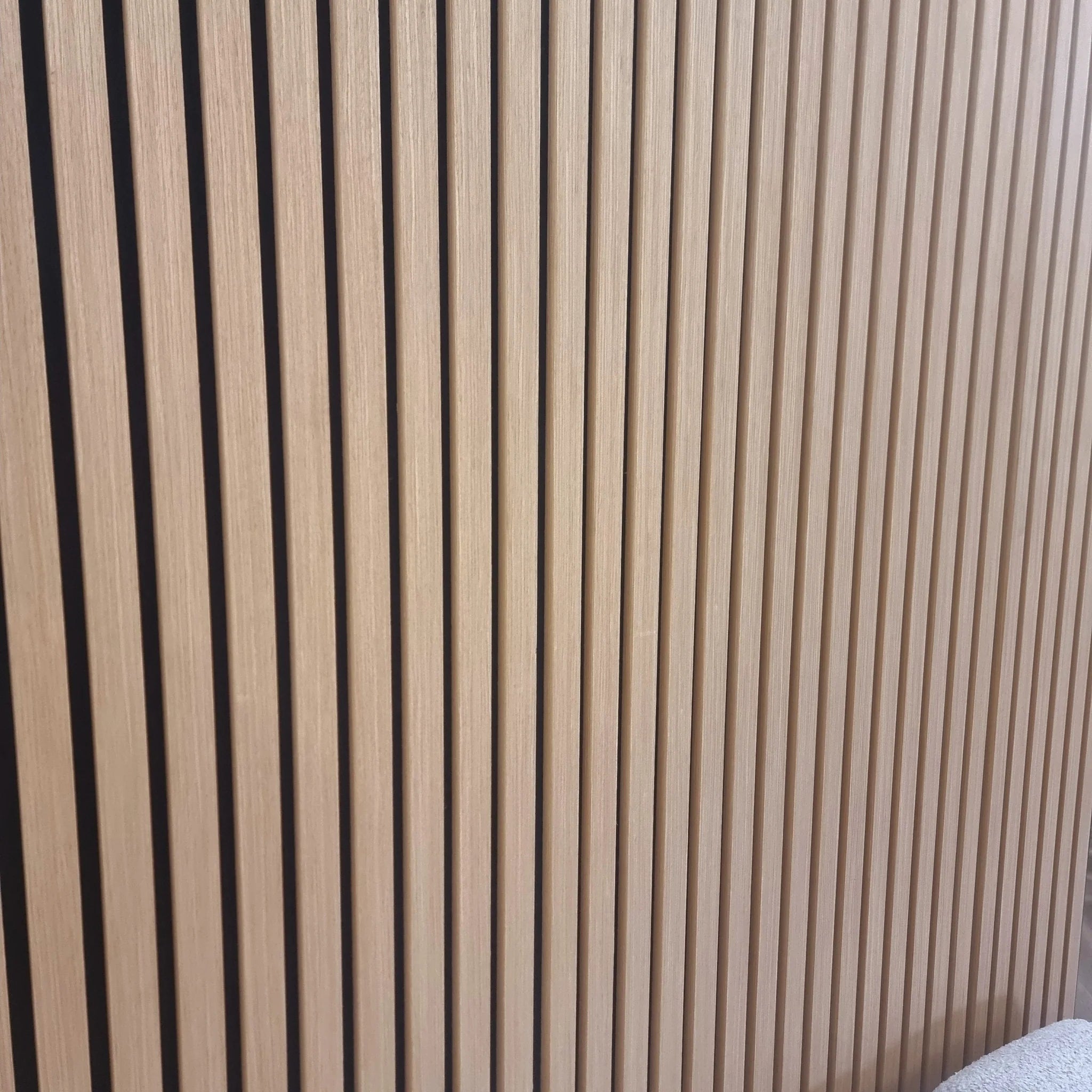 Light Oak Real Wood Acoustic Slatted Wall Panels