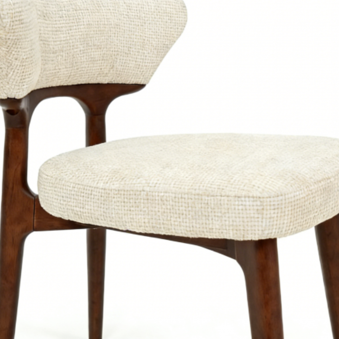 Sienera Walnut & Pandora Vendome Dining Set with 4 Lucy Chairs