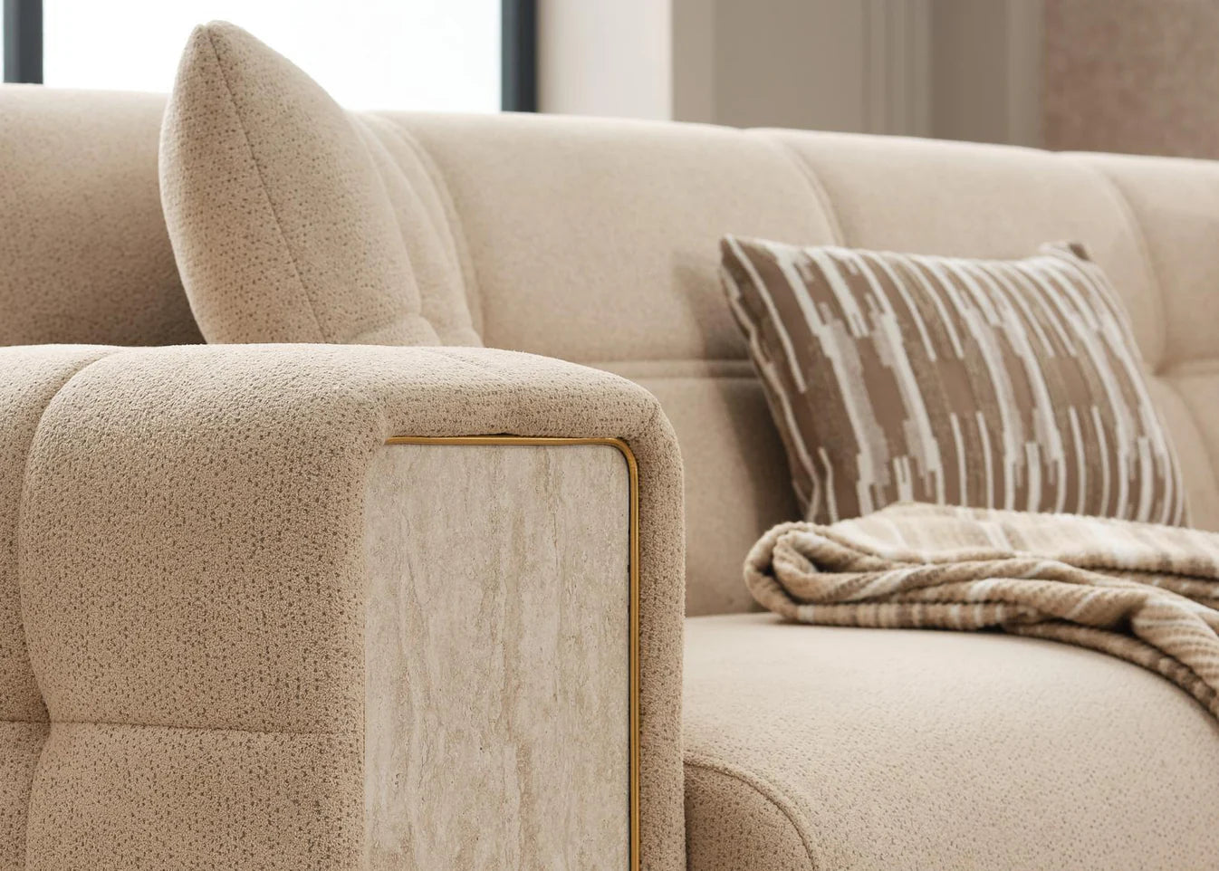 Luxor Cream Sofa Bed Set 3+2