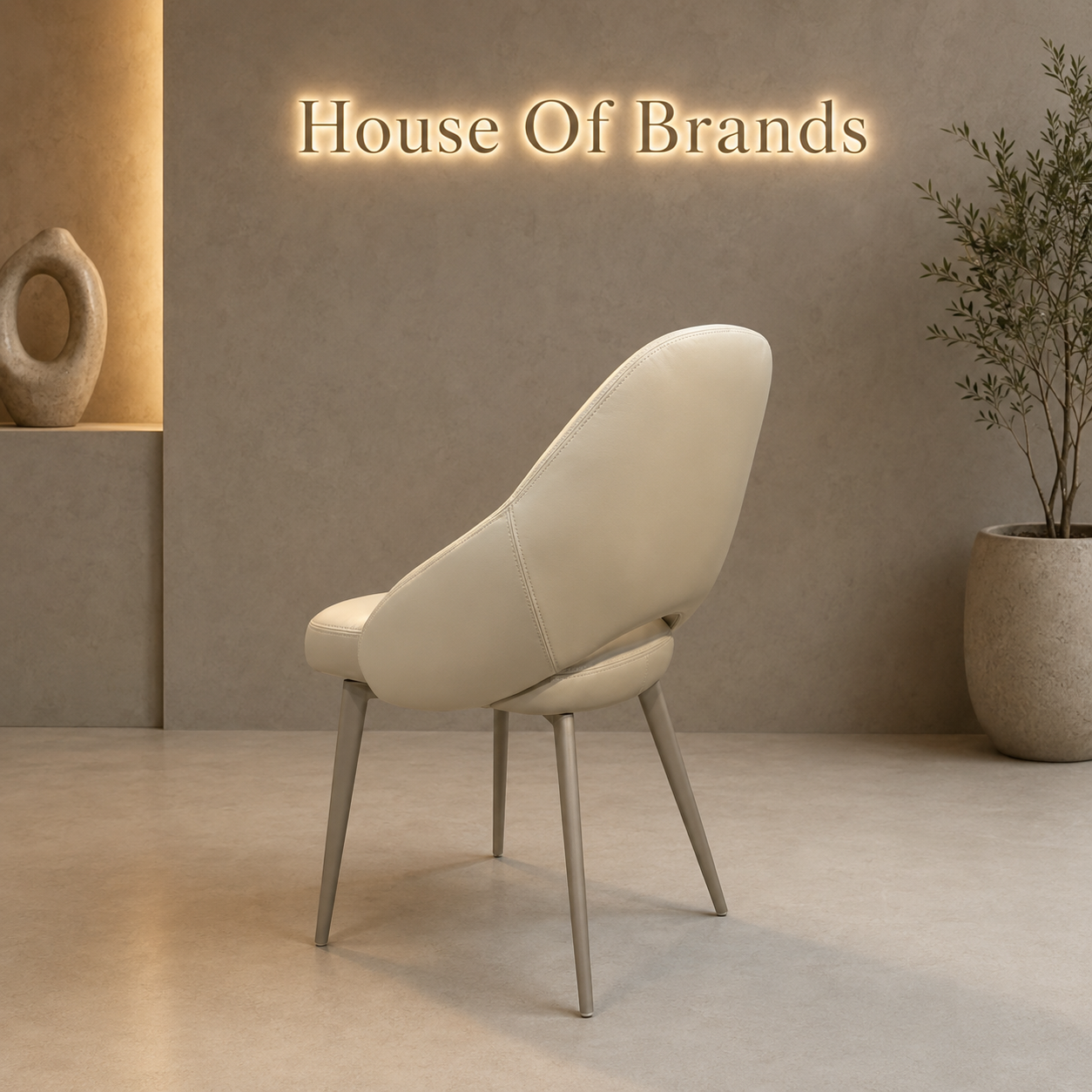 Mantis Light Taupe PU Dining Chair