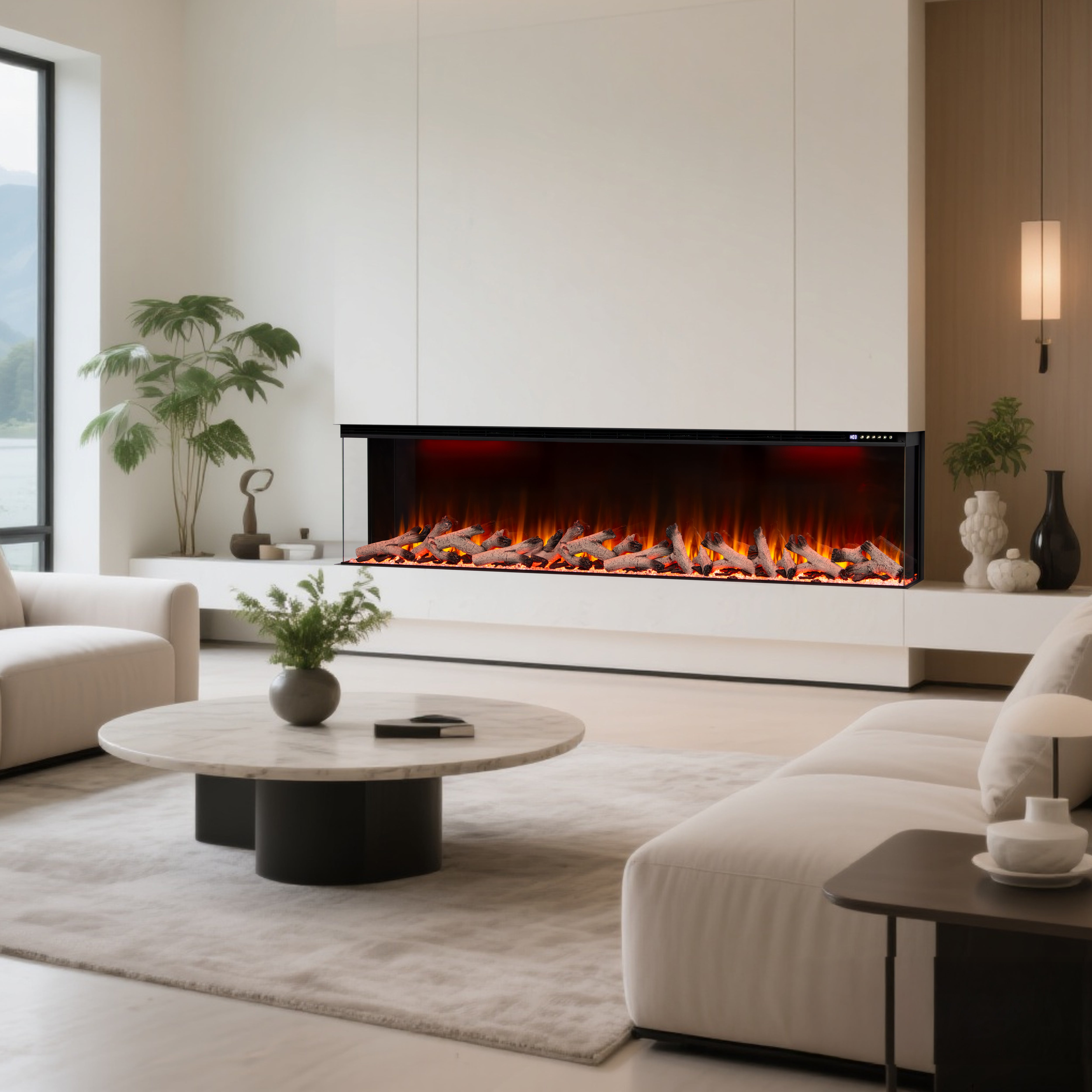 Maison 3 Sided Electric Fireplace