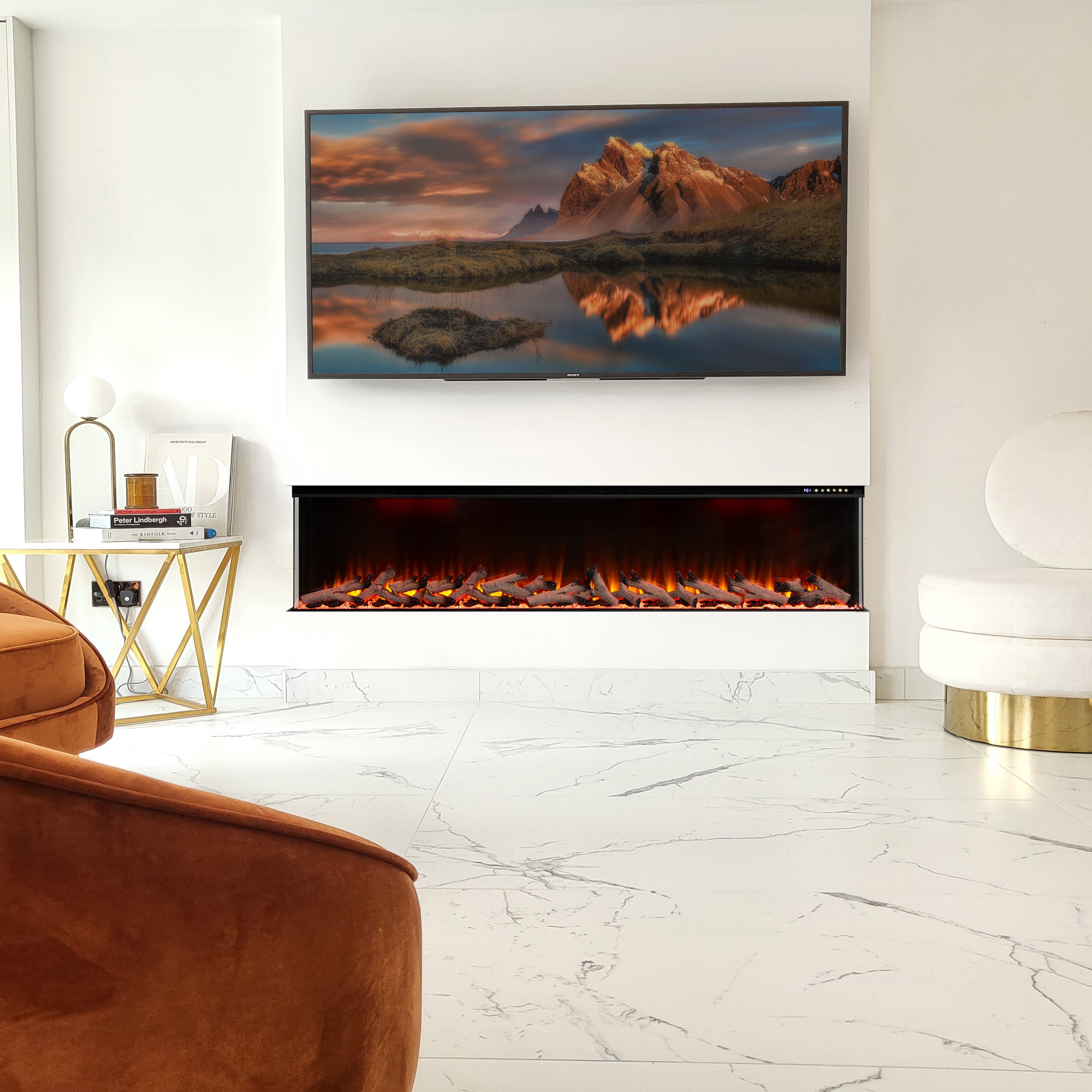 Maison 3 Sided Electric Fireplace
