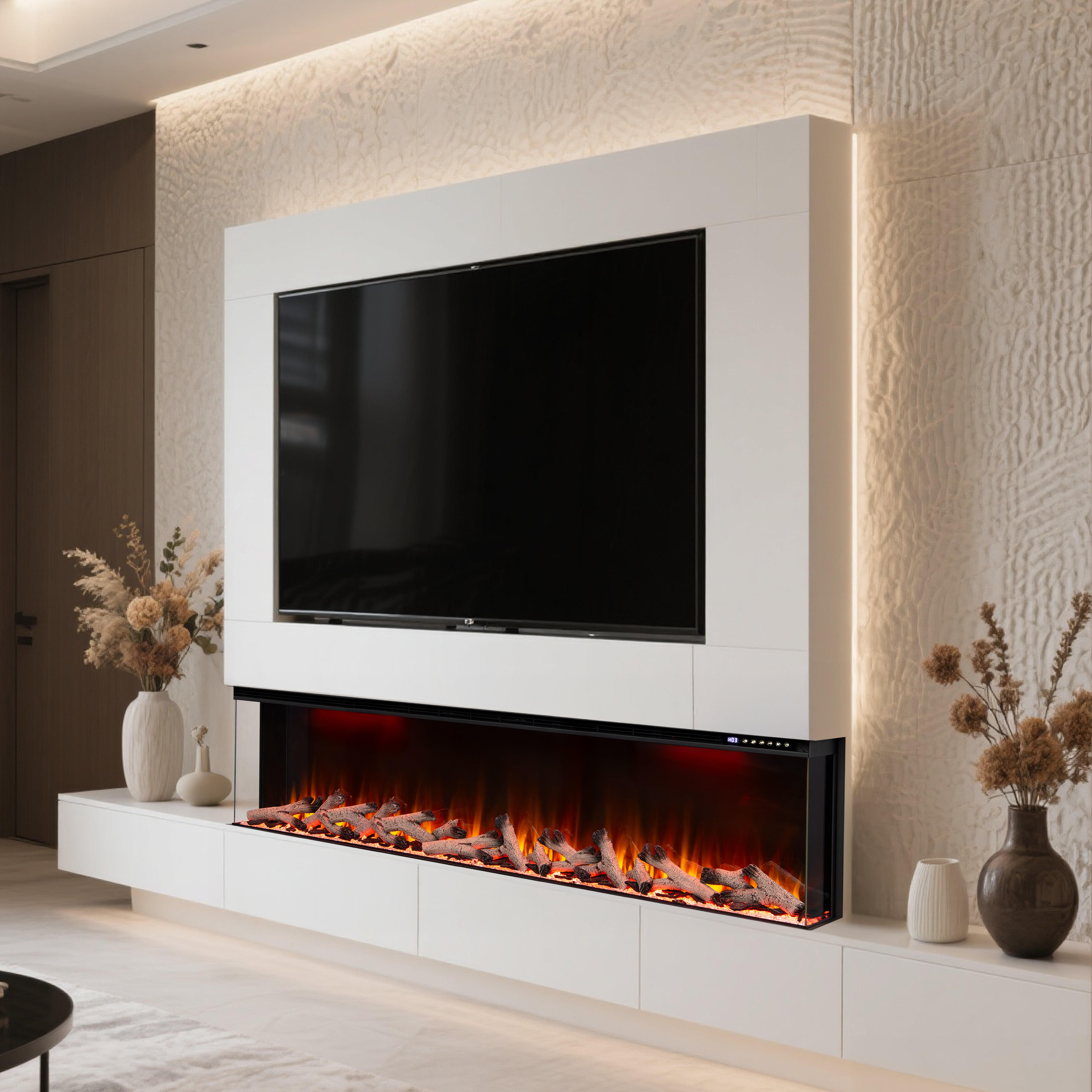 Maison 3 Sided Electric Fireplace