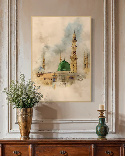 Masjid an-Nabawi Watercolour Canvas