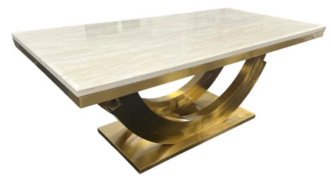 Rossi Gold Marble 200cm Dining Table