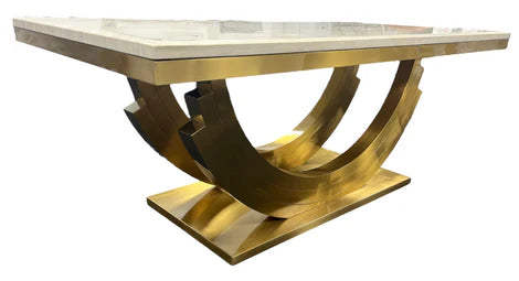 Rossi Gold Marble 200cm Dining Table