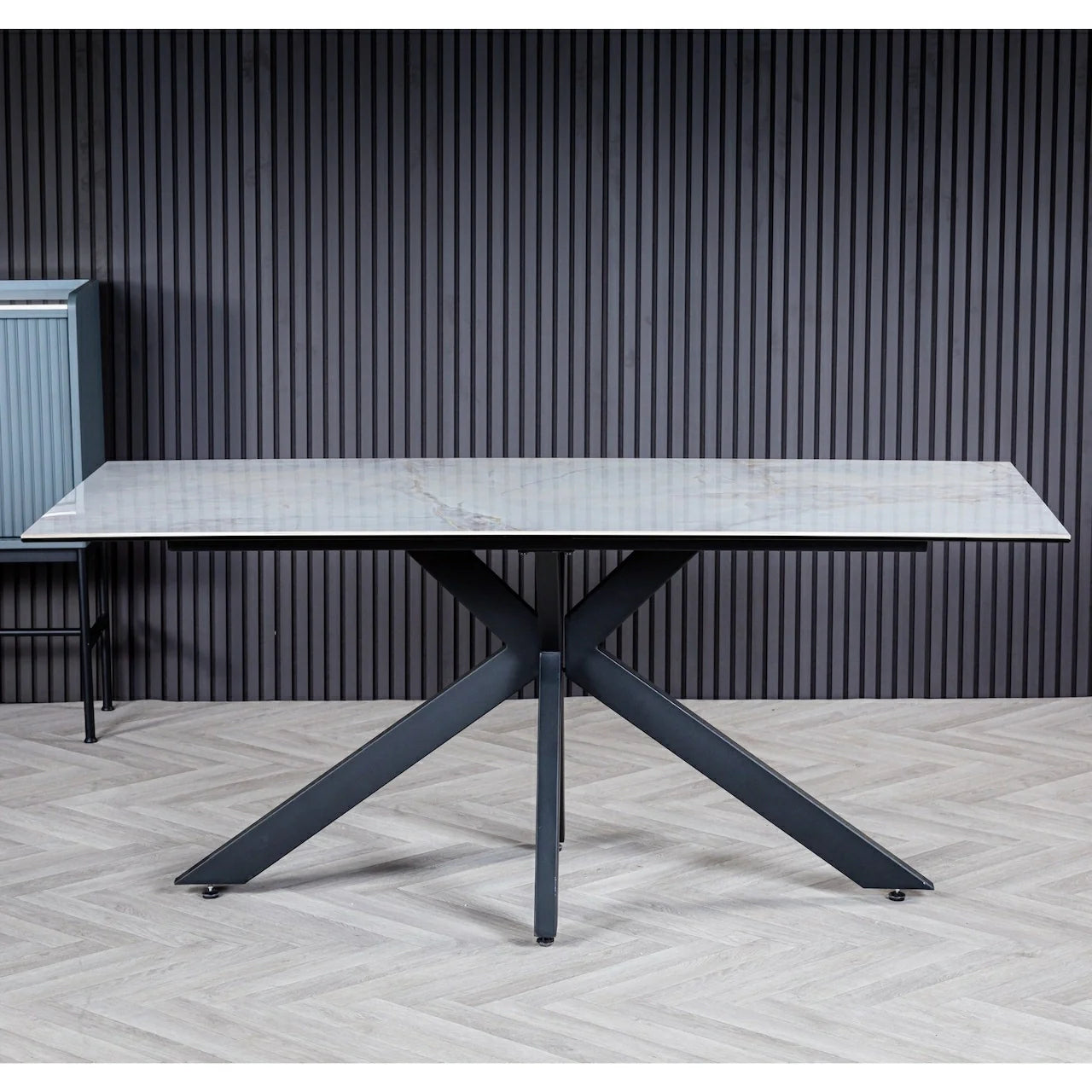 Nova 180cm Grey/Gold Ceramic Dining Table
