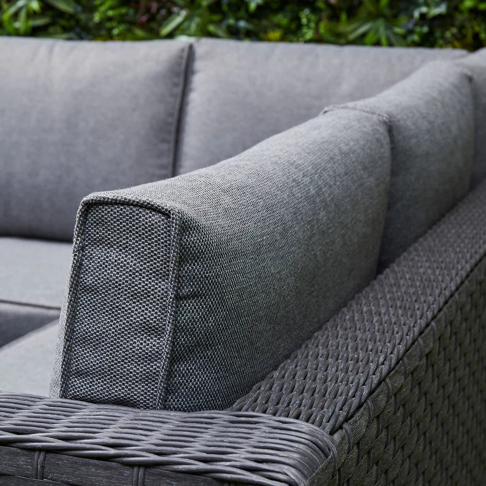 Nova Rattan Corner Sofa Set with Ice Bucket Grey